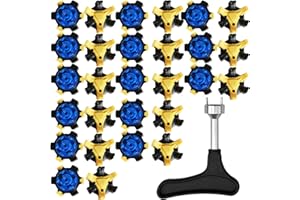 JIANGMU-28 PCS Golf Spikes&1PCS Removal Tool Replacements Golf Cleats Replacement Golf Shoes Spikes Screw Easy Install to Gol