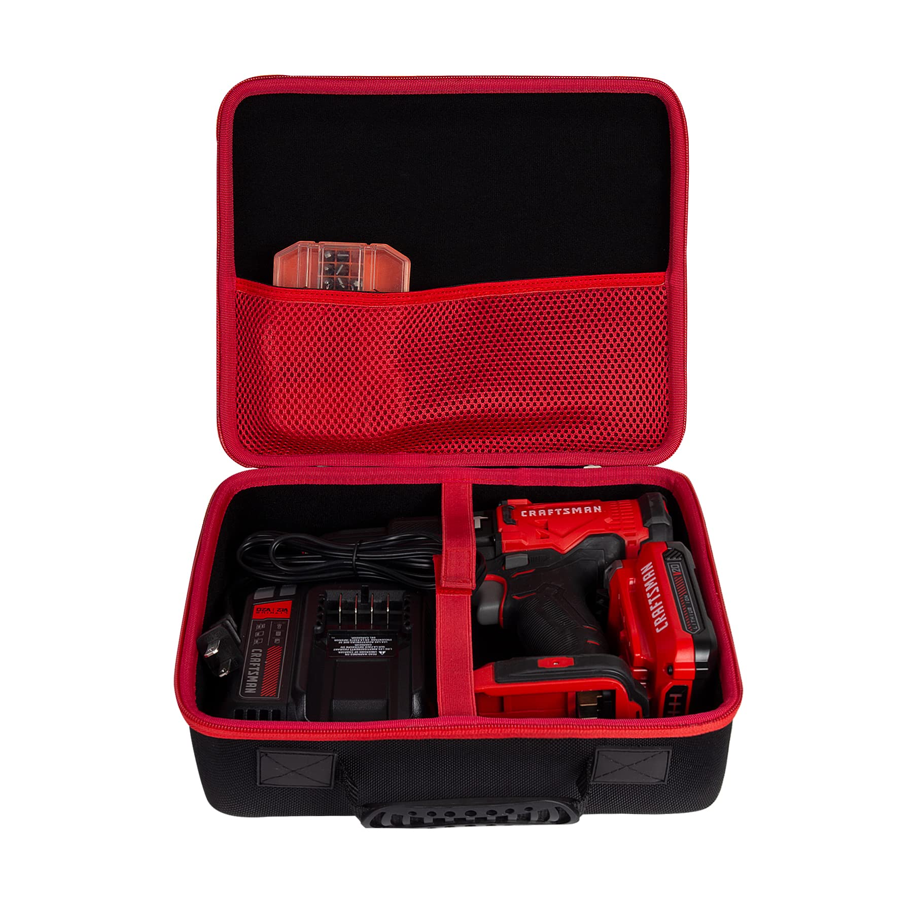 khanka Hard Storage Case Replacement for CRAFTSMAN V20 Cordless Drill/Driver Kit (CMCD700C1/CMCD701C2/CMCD710C1/CMCD711C2/CMCD711D1), Case Only