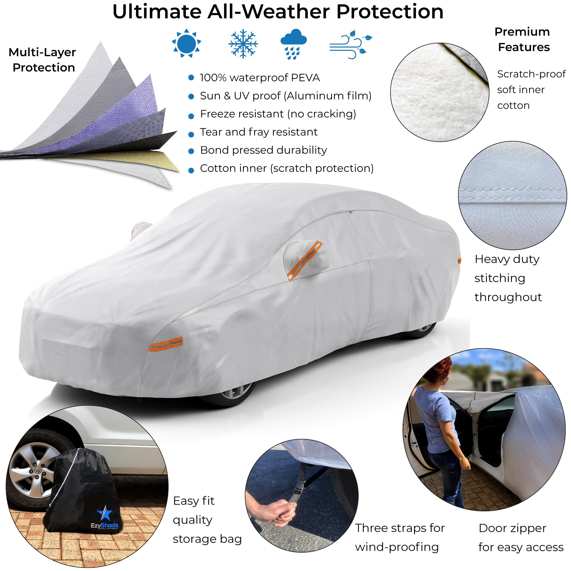 10-Layer Waterproof Sports Car Cover – Use Vehicle Size Chart For Accurate Fit – EzyAlCarCov-Parent 3 thumbnail image
