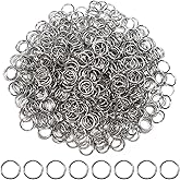 TOAOB 500pcs Stainless Steel Jump Rings 8mm Open Jump Rings Connectors for Keychains Earrings Necklace Jewelry Making