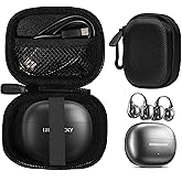 CaseSack Case for King Lucky i121 Clip on Earbuds Open Ear 5.4 Headphones (Black)
