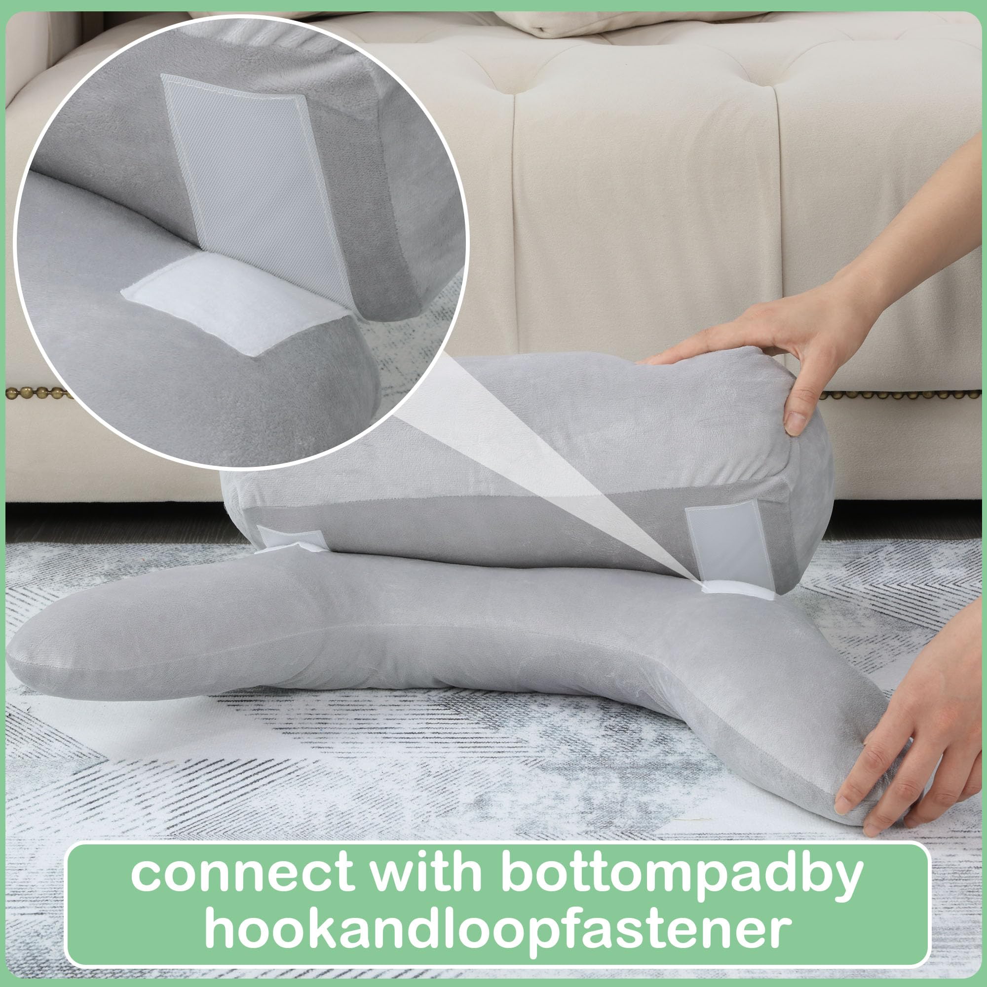 BALAPET Meditation Cushion Foam Meditation Cushion for Sitting on Floor,Floor Pillow with 2 Knee Cushion & Hip Cushion - Image 5