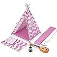 Badger Basket Camping Adventures Doll Tent Set with Accessories and Storage Bag for 18-Inch Dolls