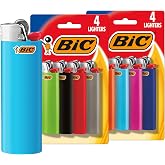 BIC Classic Maxi Pocket Lighter, Safe and Reliable, 8-Pack Assorted Colors | Child-Resistant Design for Added Safety | 100% Quality Inspected | Up to 2 Times the Lights Vs. Leading Brands