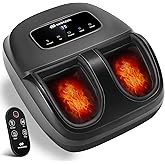 EaseZen Shiatsu Foot Massager with Heat & Cordless Remote - 2026 Upgraded Deep Kneading Massage for Plantar Fasciitis, Neuropathy & Tired Feet | Fits Up to Size 14 | Perfect Gifts