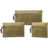 Qavctw 3 Pcs Tactical Admin Pouch with Hook and Loop Storage Bags - Hanging Pouches for Backpack Accessories