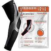 B-Driven Sports Compression Arm Sleeve for Men &amp; Women, Medical Grade 20-30mmHg for Bicep, Forearm &amp; Elbow Support - 4 Colors