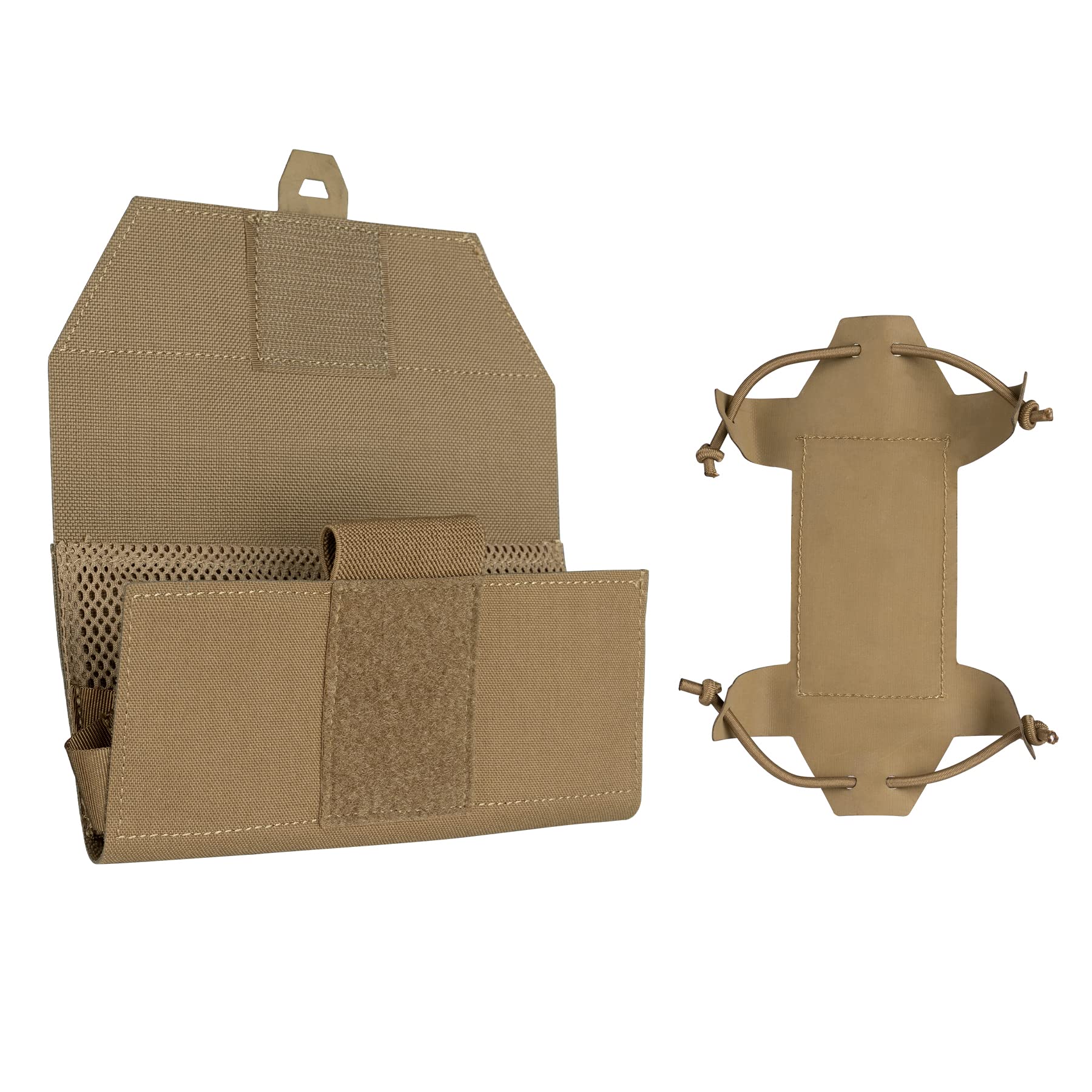 IDOGEAR Tactical Molle Phone Pouch Camo Chest Holder for Vest Plate Utility Military Small Carrier Universal Screen Size 4.7''-6.8'' (Coyote Brown)