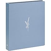 Hiwhy 3 Ring Binder 1 Inch Round Rings Durable Binder with Linen Cover Holds 8.5 x 11 inch Paper for School Office and Home