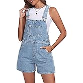 Skirt BL Denim Overall Shorts for Women Casual Adjustable Straps Bib Jean Short Overalls Shortalls with Pockets Summer