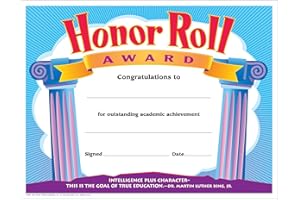 TREND enterprises, Inc. Honor Roll Award Colorful Classics Certificates, 30 ct