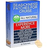 Nordmoose Sea Sickness Patches for Cruise - All Natural Motion Sickness Relief for Cruise - Non Drowsy Behind Ear Seasickness Solution for Cruise