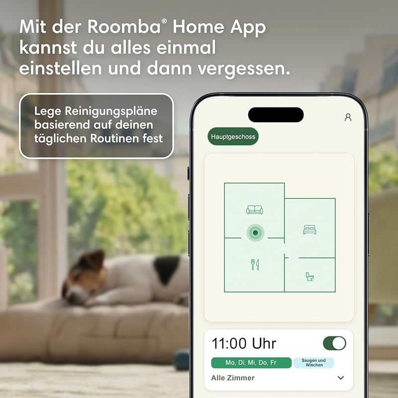 Roomba Plus 416 Saugroboter, AutoWash Basis, selbstreinigende Wischpads, Weiß