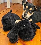 Snuggle Puppy Original Heartbeat Stuffed Toy for Dogs Black view 5