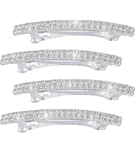 Amazon.com : Meisuitd Crystal Hair Barrette 2 Pcs Sparkly  display picture 2