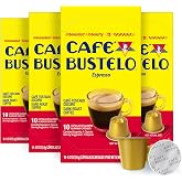 Caf&eacute; Bustelo Espresso Capsules, Nespresso OriginalLine Compatible, 40 Count | Dark roast espresso coffee, Aluminum single serve pods, Rich flavor that stands up to milk &amp; sugar, Ideal for cafecitos