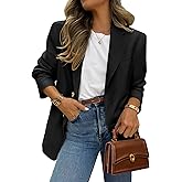 PRETTYGARDEN 2026 Blazers for Women Business Casual Long Sleeve Lapel Open Front Suit Jacket Work Blazer with Pockets