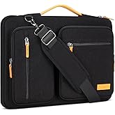 DOMISO 17 inch Laptop Sleeve Protective Case Cover Compatible with 17-17.3 inch HP Dell ASUS Lenovo Chromebook,Waterproof Computer Cases Bag with Shoulder Strap,Black