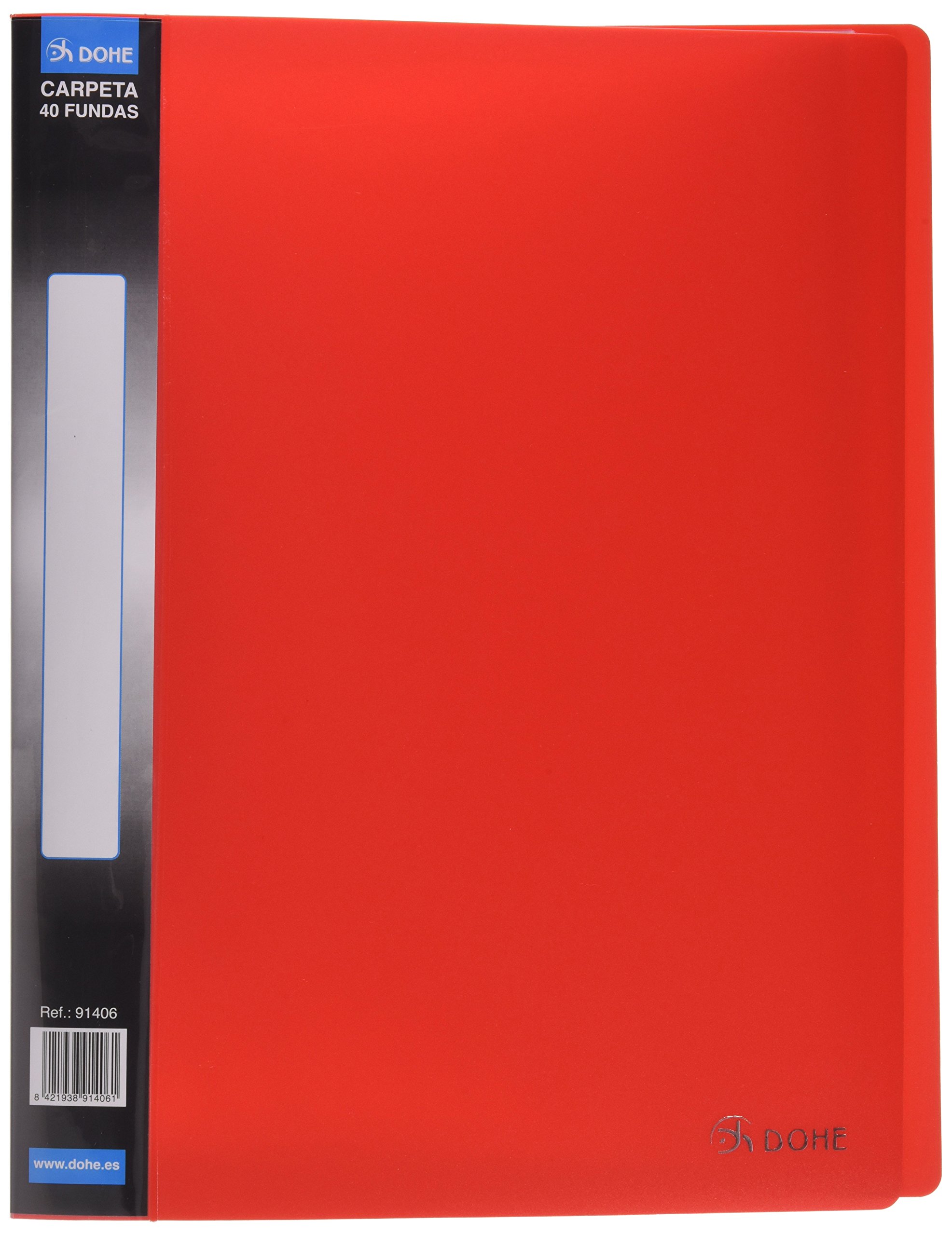 dohe 91406 Folder – 40 Pockets, Custom Spine, Red