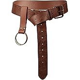 HAQUIL Medieval Viking Faux Leather Belt, Black Brown Belt, Knight, Warrior Renaissance Belt for LARP Cosplay and Costumes