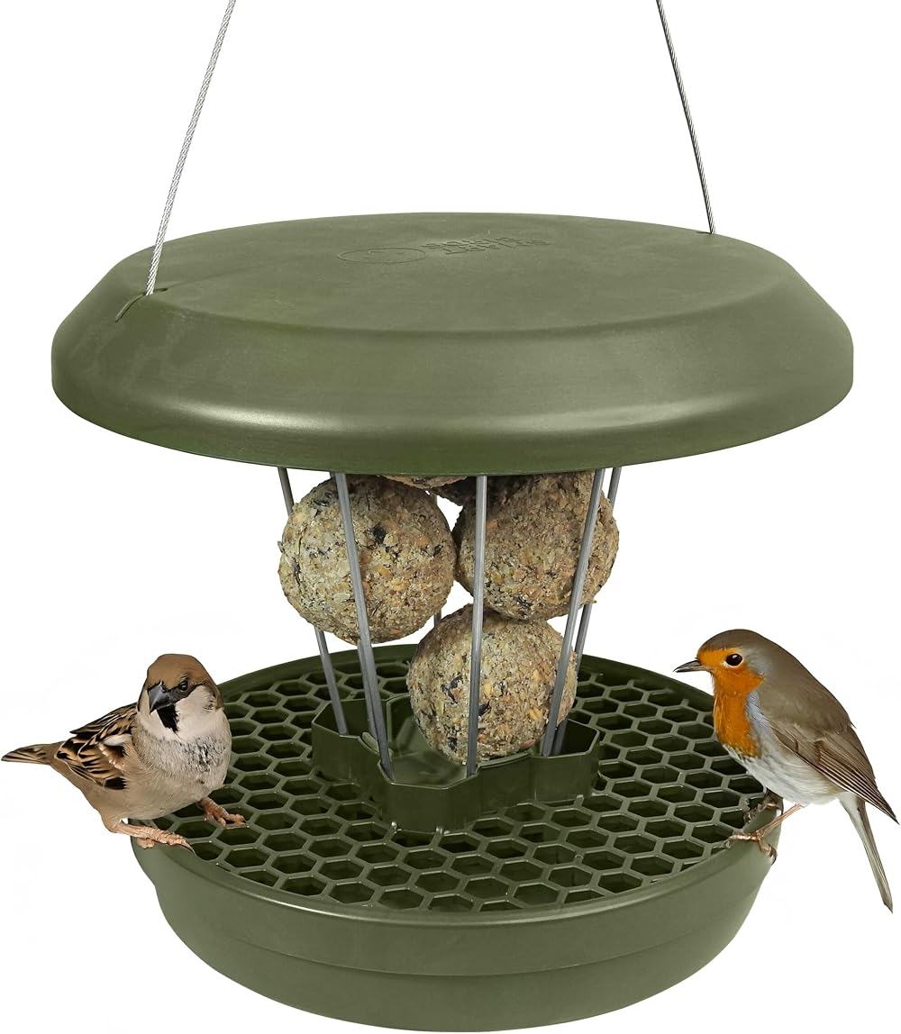 SWISSINNO Bird Feeders Hanging Station Lucerne No Mess 7 Fat Balls