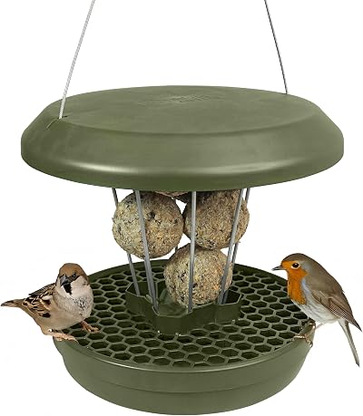 SWISSINNO Bird Feeders Hanging Station Lucerne No Mess 7 Fat Balls