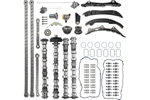 FLIBEN Engine Camshafts Kit w/Rockers Arm Lifters Timing Chain Kit Compatible with Jeep Wrangler for Dodge Durango Challenger Journey for RAM ProMaster for Chrysler 11-16,3.6 V6 5184377AG 5184380AG