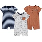HUGGIES unisex-baby Multi-pack Short Sleeve Romper