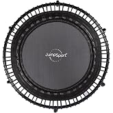 JumpSport 44&rdquo; Essential Fitness Trampoline for Adults, Model 430 | Low-Impact Rebounder with Patented Tip-Resistant Arched-Leg Design &amp; 3-piece frame, &amp; 275-Pound Weight Capacity, Matte Black
