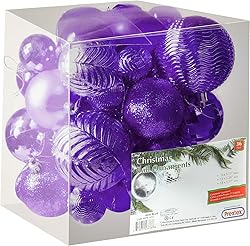 Prextex Christmas Tree Ornaments - Purple Christmas