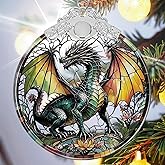 Dragon Ornament Crystal Glass with Gift Box, Dragon Christmas Ornaments for Christmas Tree Decorations, for Girls Boys Women Men, Holiday Keepsake Present Exchange Ideas -01