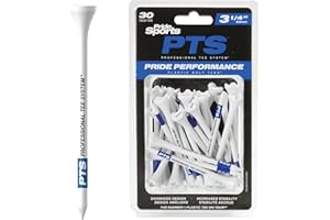 PrideSports PTS Plastic Golf Tees | 30 Count, 3-1/4 Inch | #1 Plastic Tee on Tour | Best for Drivers & Woods