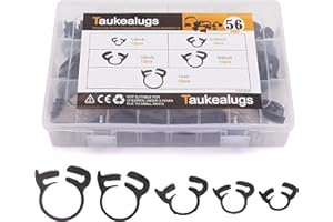 Taukealugs 56-Pcs Heavy Duty Speedy Double Snap Grip Nylon plastic Hose Clamps assortments-1/4inch,5/16inch,1/2inch,5/8inch,1inch