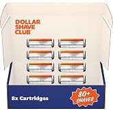 Dollar Shave Club - 4 Blade Razor Refills (8 Pack) - Razors for Men | 8 Replacement Razors, Four Stainless Steel Blades, Smooth Comfortable Shave, Easy to Rinse Razors, Razors for Men