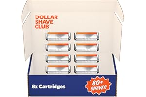Dollar Shave Club | 4 Blade Razor Refills (8 Pack) | Swift Rinse Blades for Longer and Thicker Hair