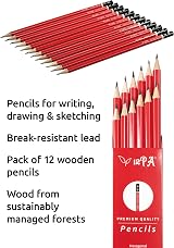 12PA 12 HB Pencils in Box Hexagonal Wood Cased For School Office view 6