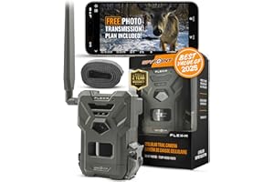 SPYPOINT Flex-M Cellular Trail Camera - Best Value in Hunting Accessories, No WiFi Needed & GPS-Enabled, Hunting Night Vision