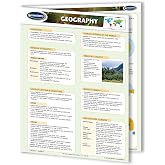 Geography Guide - 4-page Laminated Study Guide Quick Reference Guide by Permacharts