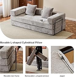 Convertible Sleeper Sofa Bed, Compression Folding