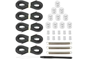 Antfly RV Pleated Shade Repair Kit, Pleaded Shade Repair Kit, Window Shade Restringing Kit for RV Day/Night Shades (Black)