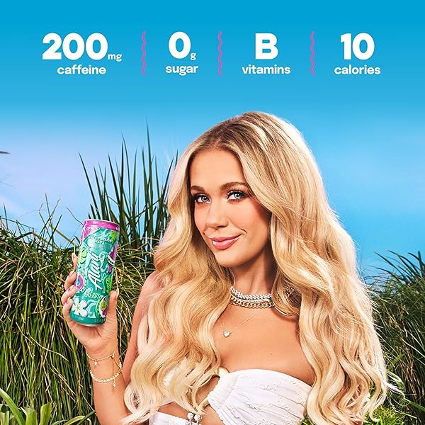 ALANI NU WATERMELON WAVE, SUGAR FREE, LOW CALORIE ENERGY DRINKS, 200MG CAFFEINE, BIOTIN, B VITAMINS, ZERO SUGAR, 10 CALORIES, 12 FL OZ CANS, 24 PACK
