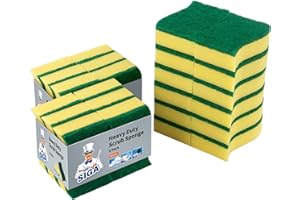 MR.SIGA Heavy Duty Scrub Sponge, 24 Count, Size:11 x 7 x 3cm