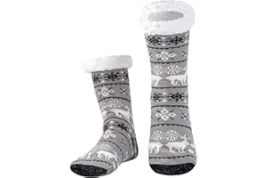BSTcentelha Super Soft Warm Cozy Fuzzy Fleece-lined Winter With Grips Slipper Socks For Man