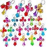 colorbopop 20 Packs Bulk Mini pop Bubble Fidget Cross Keychain Toys,Summer Party Favors Gifts,Classroom Students Prizes,Boys Girls Birthday Small Gifts .