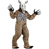 Adult Wendigo Costume | Haunted Deep Woods Folklore Cryptid - Cursed Antler Monster Costume