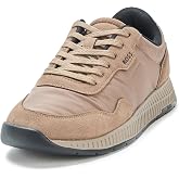 BOSS Men's Titanium Nylon Blend Laceup Sneakers