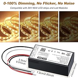 24V Dimmable LED Driver, 96W Triac ELV/MLV LED