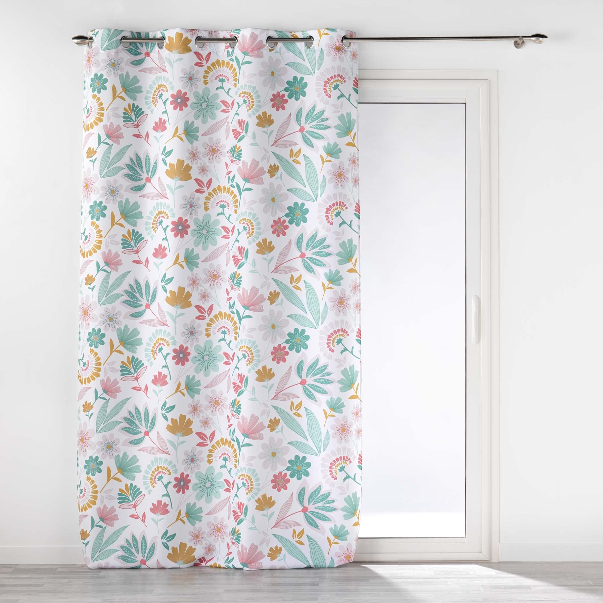 Douceur d'Intérieur Indiana Printed Polyester Eyelet Curtain 140 x 260 cm