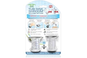 TubShroom and SinkShroom Drain Protectors Hair Catchers for Bathtubs and Sinks, Chrome