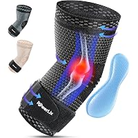 APOYO Elbow Compression Sleeve Pair For Tendonitis & Tennis Elbow - Adjustable Strap, Pain Relief For Workout & Arthritis, Size XL - View #12